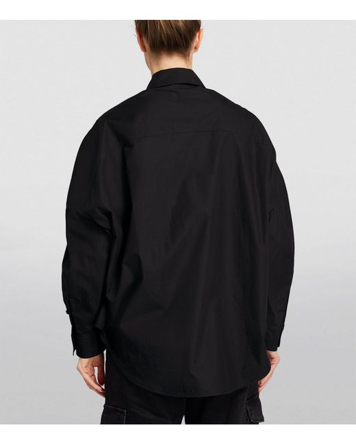 Moncler Black Cotton Zip-up Overshirt