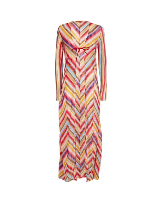 Missoni Red Mis Long Cover Up
