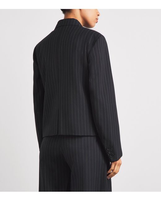 ME+EM Black Pinstripe Blazer