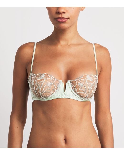 Kiki de Montparnasse White Lace Calla Lily Balconette Bra