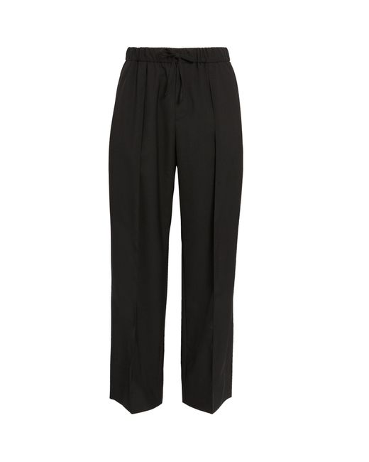 Wooyoungmi Black Wool Tailored Trousers for men