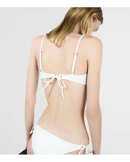 Prada White Triangle Bikini Bottoms