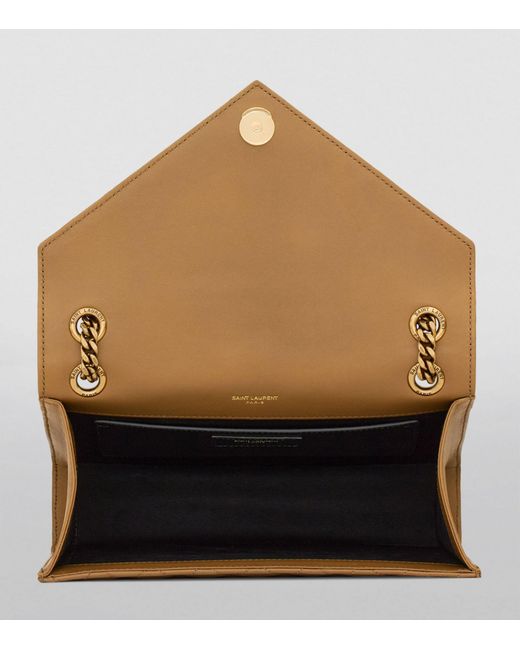 Saint Laurent Natural Medium Envelope Shoulder Bag