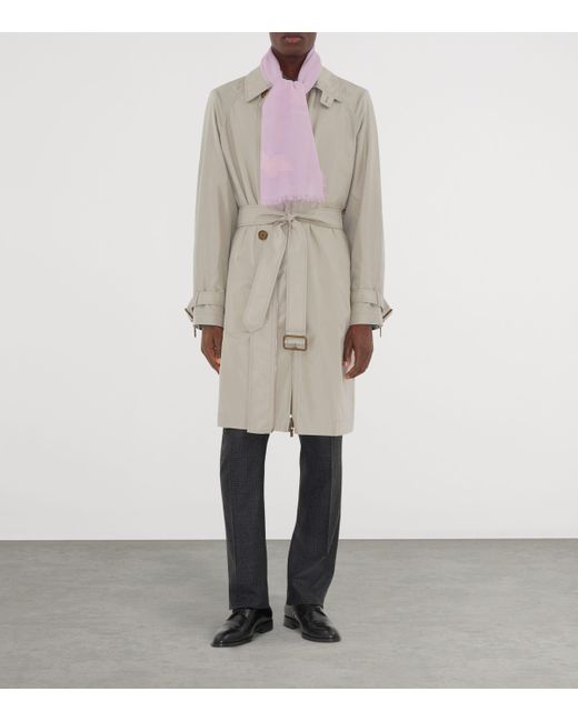 Burberry Pink Wool Wide Ekd Scarf