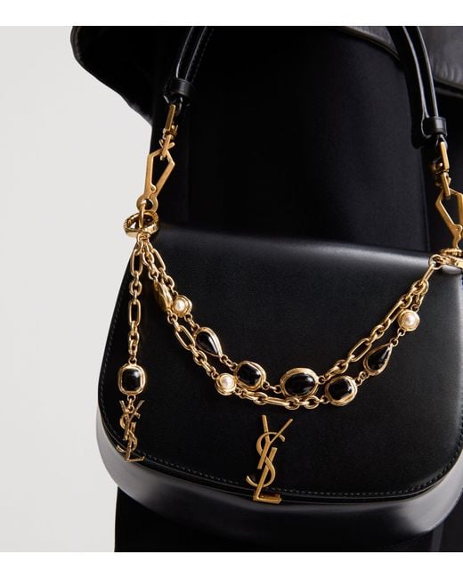 Saint Laurent Metallic Enamelled Cabochon Cassandre Bag Chain