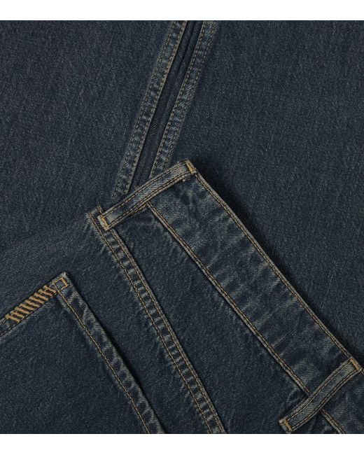 PAIGE Blue Utility-Detail Doheny Straight Jeans for men