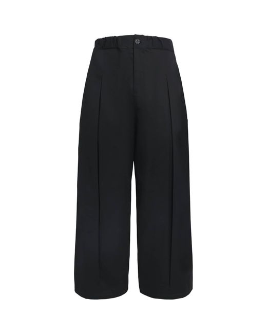 SAGE NATION Black Box-Pleat Wide-Leg Trousers for men