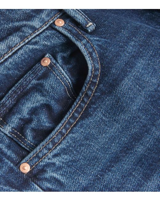 Mother Blue The Half-Pipe Wide-Leg Jeans