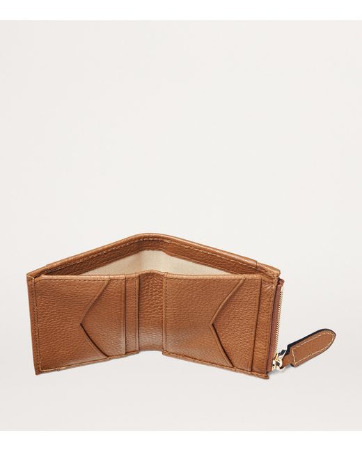 Aspinal Brown Leather Hudson Coin And Card Holder