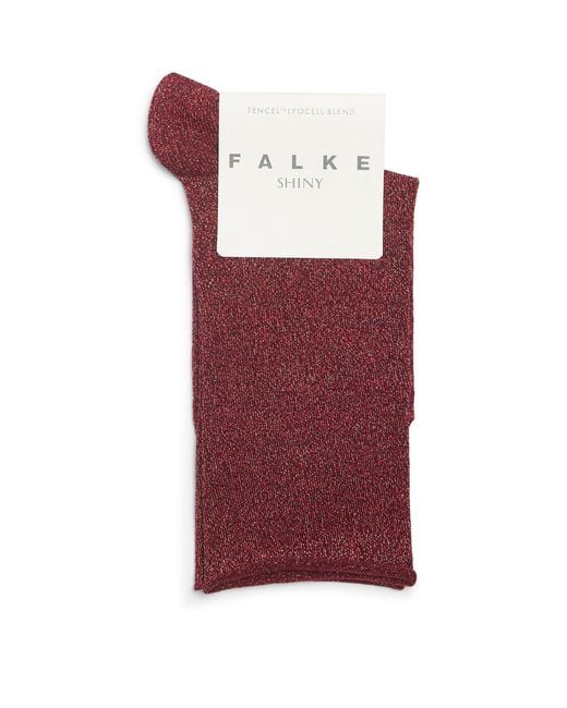 Falke Red Shiny Socks