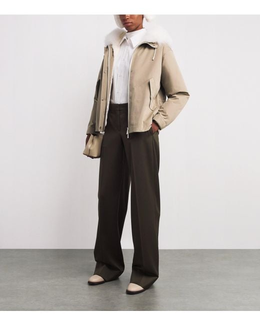 Yves Salomon Natural Waterproof Fur-Trim Parka Coat