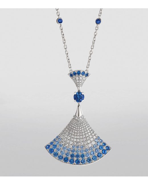 BVLGARI White Diamond And Sapphire Divas' Dream Necklace