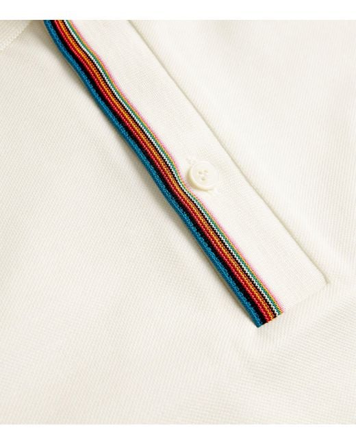 Paul Smith White Signature Stripe Polo Shirt for men