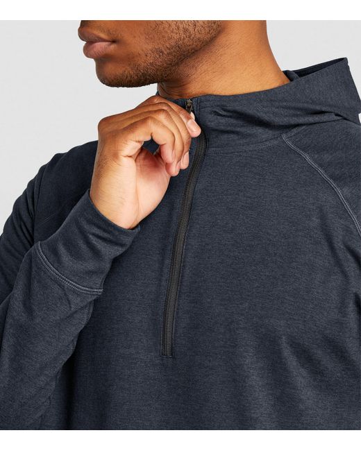 vuori Blue Ponto Performance Half-Zip Hoodie for men