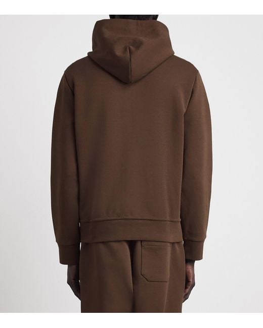 Polo Ralph Lauren Brown Cotton-Blend Logo Zip-Up Hoodie for men
