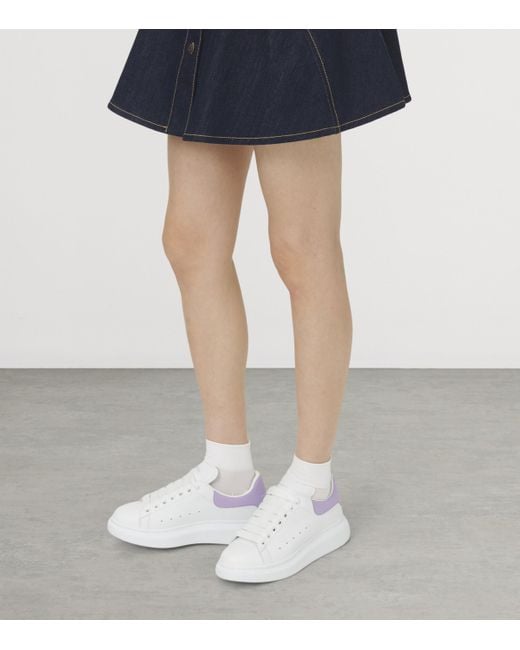 Alexander McQueen White Leather Oversized Sneakers