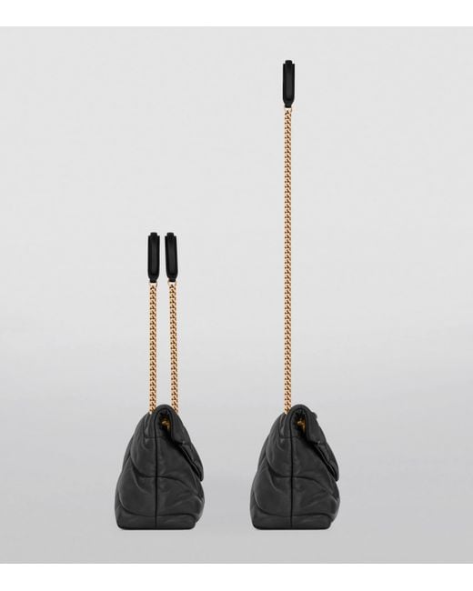 Saint Laurent Black Small Loulou Puffer Shoulder Bag