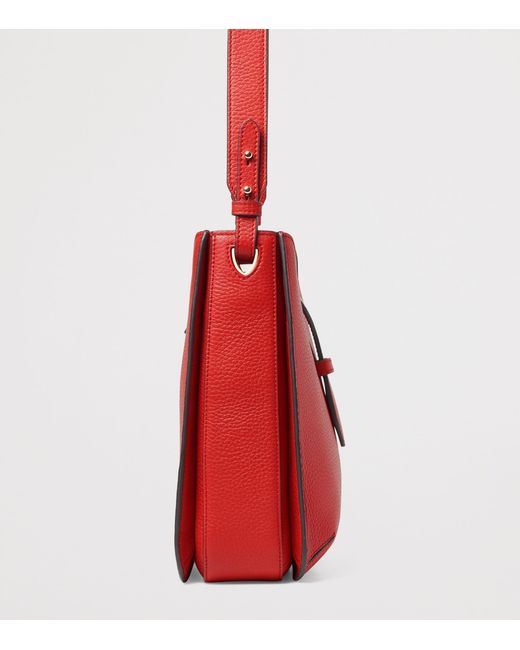 Aspinal Red Leather Ella Cross-Body Bag