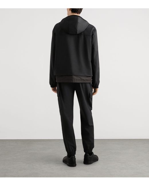 Dolce & Gabbana Black Wool-Blend Cargo Trousers for men