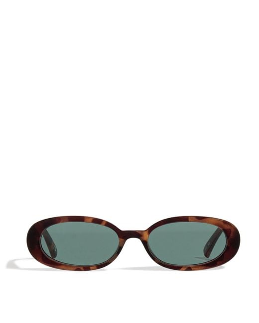 Le Specs Green Oval Outta Love Sunglasses