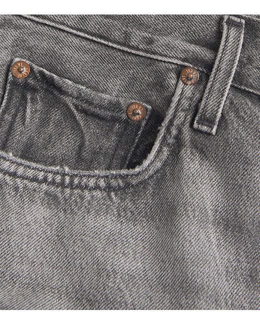 Agolde Gray '90S Pinch Waist Cropped Jeans