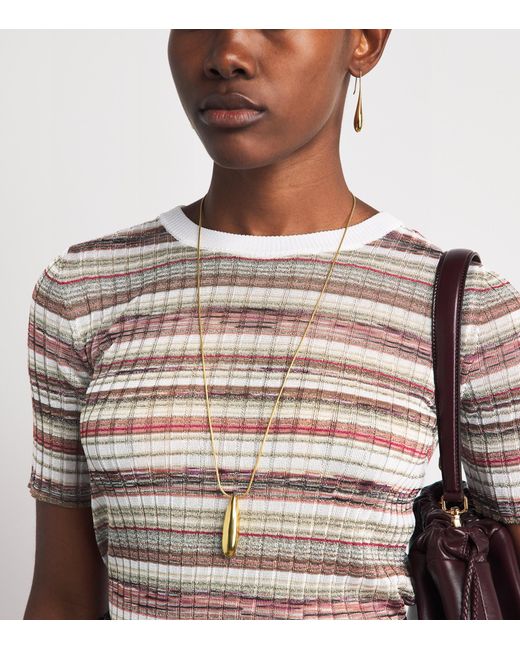 Missoni Pink Ribbed Stripe T-Shirt