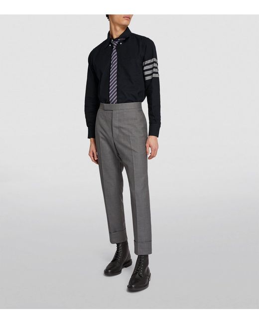 Thom Browne Blue 4-Bar Stripe Shirt for men