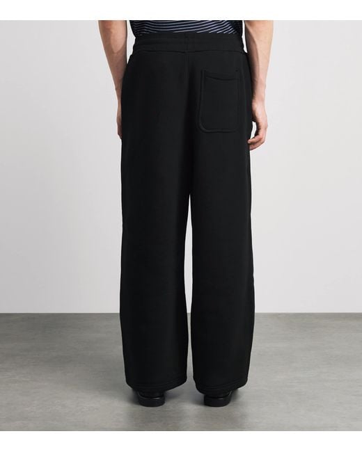 About Blank Blue Cotton Logo Pleated Sweatpants for men