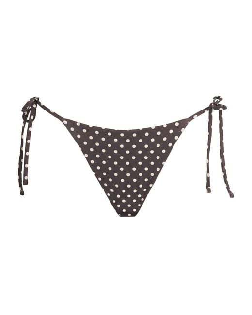Matteau Brown The String Polka Dot Bikini Bottoms