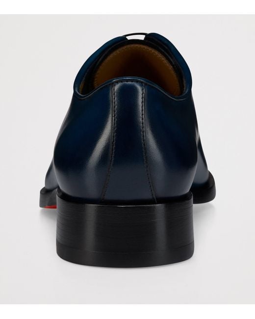 Christian Louboutin Blue Chambeliss Leather Derby Shoes for men