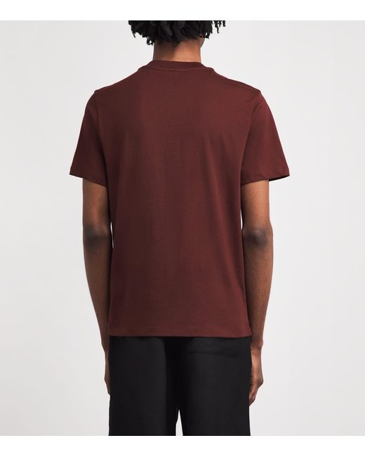 Sandro Red Cotton Crochet T-Shirt for men