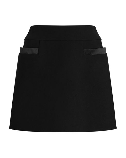 Dolce & Gabbana Black Wool-Blend Basque Skirt