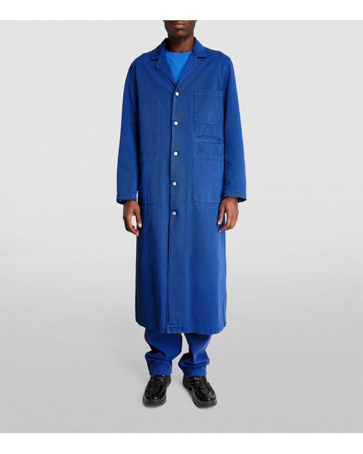 MM6 by Maison Martin Margiela Blue Denim Duster Coat for men