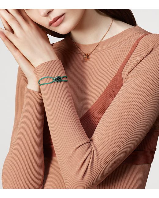 BVLGARI Green Serpenti Forever String Bracelet