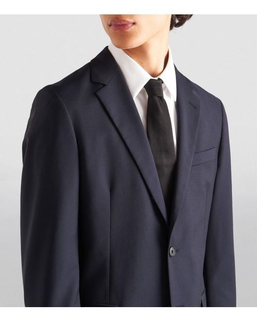Prada Blue Wool-Mohair Two-Piece Suit for men