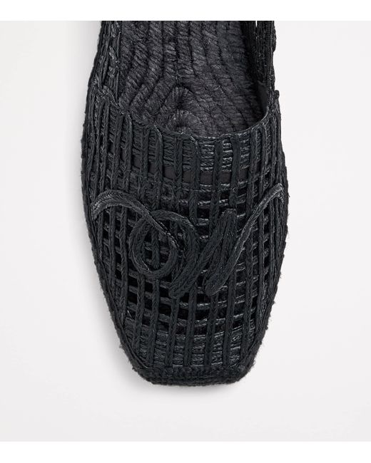 Weekend by Maxmara Blue Raffia-Effect Espadrilles
