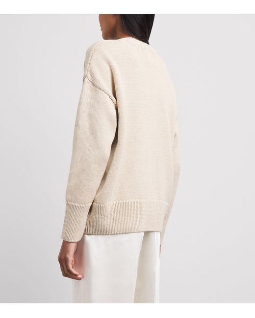 With Nothing Underneath White Cotton Cornwall Sweater
