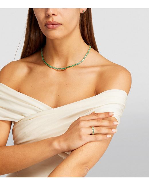 Suzanne Kalan Blue And Emerald Bold Tennis Necklace