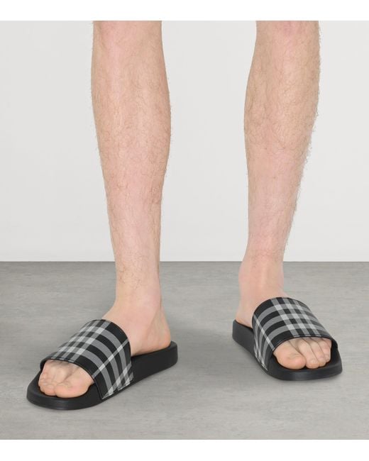 Burberry Black Flip-Flops & Slides for men