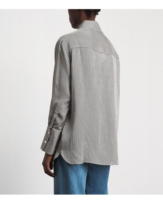 Anine Bing Gray Oversized Stripe Bridget Shirt