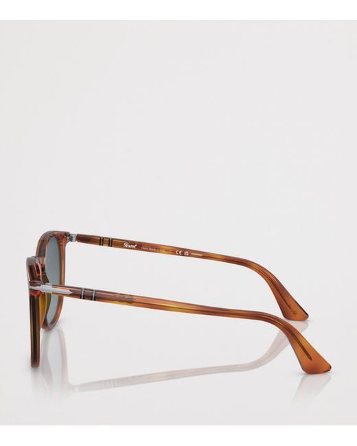 Persol Blue Acetate Round Sunglasses