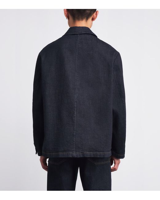 Barena Blue Relaxed Denim Jacket for men