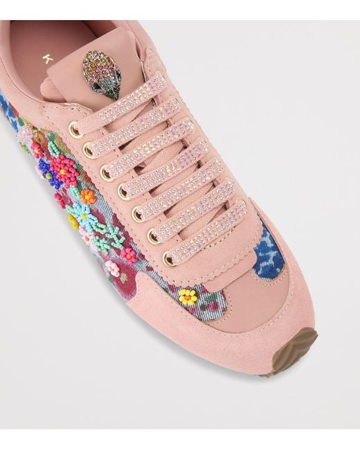 Kurt Geiger Pink Denim Islington Sneakers