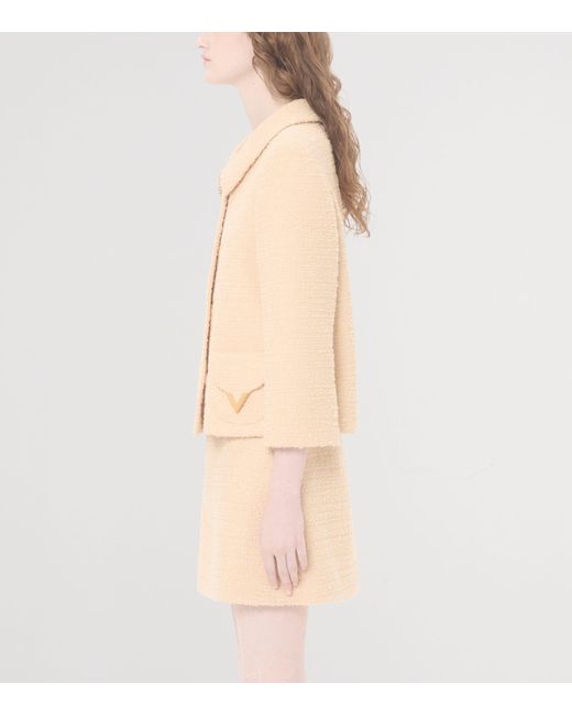 Valentino Natural Virgin Wool-Blend Tweed Jacket