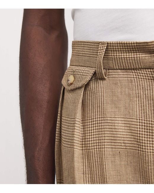 Polo Ralph Lauren Natural Linen-Blend Glen Plaid Whitman Trousers for men