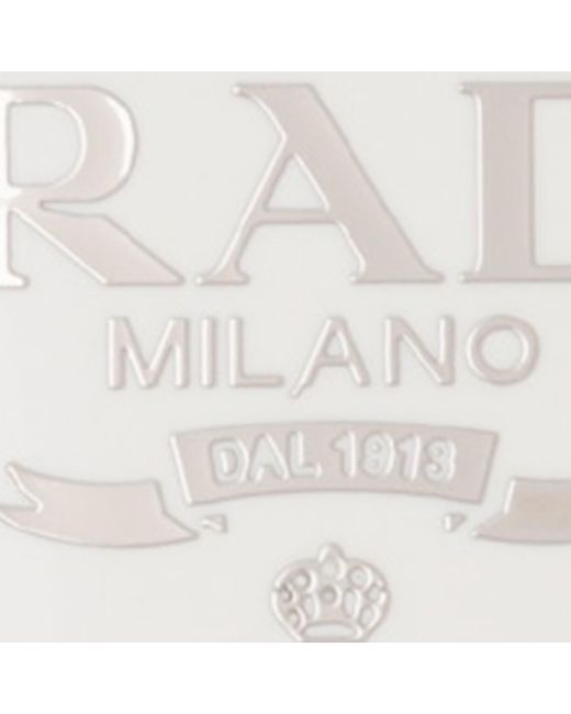 Prada White Logo Hair Clips