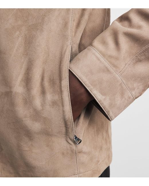 Paul & Shark Brown Aqualeather Suede Jacket for men