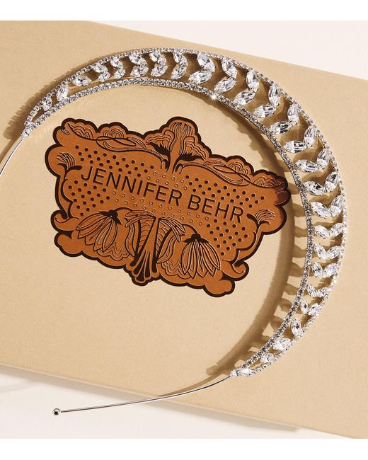 Jennifer Behr Natural Crystal-Embellished Alessia Tiara