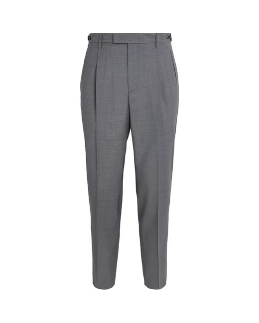 Barena Gray Cotton-Blend Slim Tailored Trousers for men