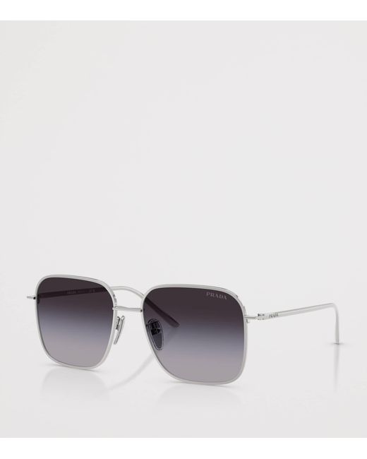 Prada Purple Metal Square Sunglasses